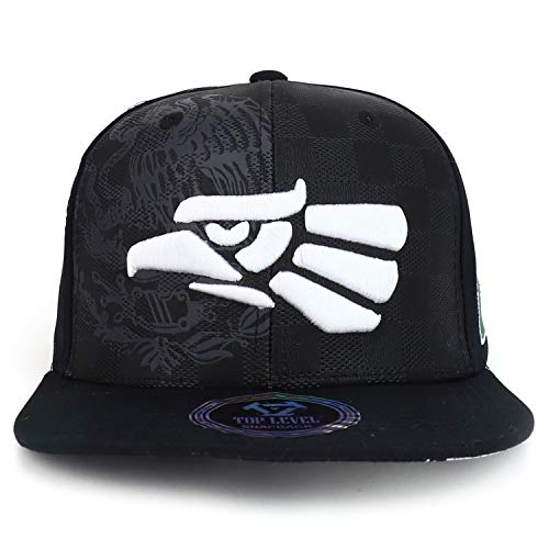 Trendy Apparel Shop Hecho en Mexico 3D Embroidery Leather Front Snapback Cap