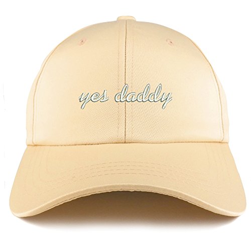 Trendy Apparel Shop Yes Daddy Embroidered Structured Satin Adjustable Cap