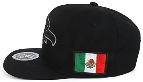 Trendy Apparel Shop Hecho En Mexico 3D Embroidered Flatbill Cotton Snapback Cap