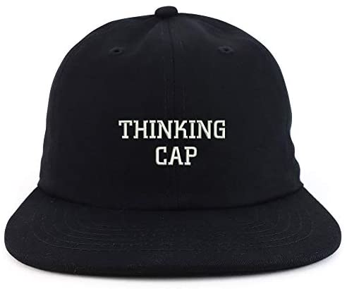 Trendy Apparel Shop Thinking Cap Washed Embroidered Low Profile Snapback Cap