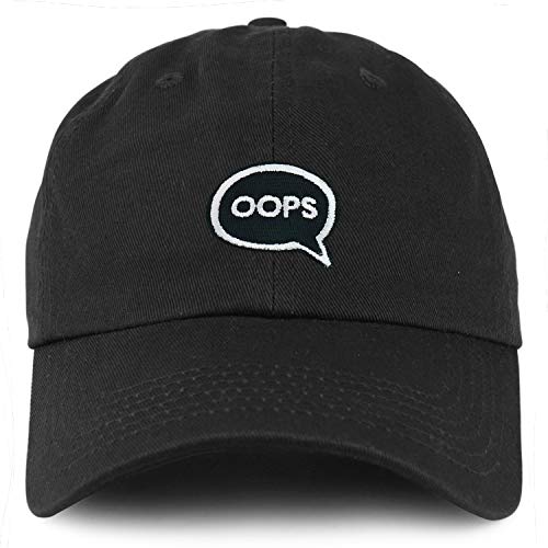 Trendy Apparel Shop Oops Patch Youth Small Fit Unstructured Cotton Baseball Cap