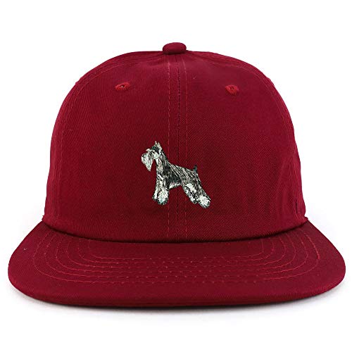 Trendy Apparel Shop Miniature Schnauzer Dog Low Profile Cotton Snapback Cap