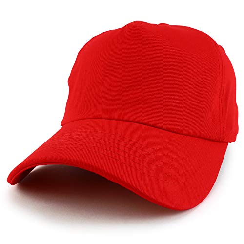 Trendy Apparel Shop Plain Solid Cotton Unstructured 5 Panel Dad Baseball Cap