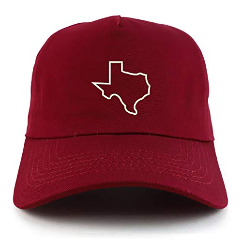 Trendy Apparel Shop Texas State Outline Unstructured 5 Panel Dad Baseball Cap