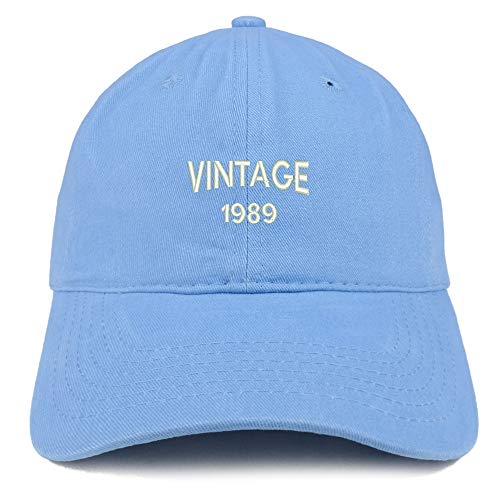Trendy Apparel Shop Small Vintage 1989 Embroidered 32nd Birthday Adjustable Cotton Cap