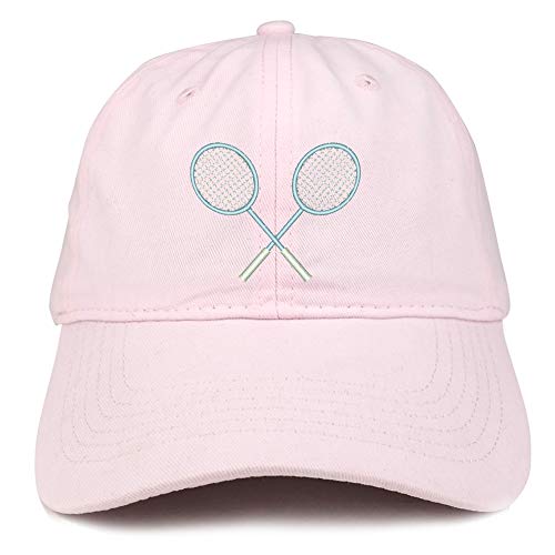 Trendy Apparel Shop Badminton Embroidered Soft Crown 100% Brushed Cotton Cap