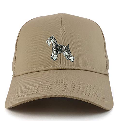 Trendy Apparel Shop Miniature Schnauzer Dog Structured High Profile Trucker Cap