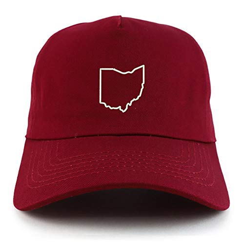 Trendy Apparel Shop Ohio State Outline Unstructured 5 Panel Dad Baseball Cap