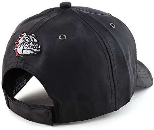 Trendy Apparel Shop Angry Bulldog Head Nyon Camo Baseball Cap