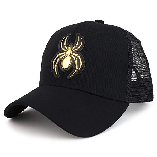 Trendy Apparel Shop High Frequency Spider Structured Trucker Mesh Baseball Cap