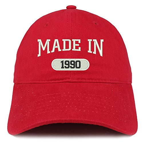 Trendy Apparel Shop Made in 1990 Embroidered 31st Birthday Brushed Cotton Cap