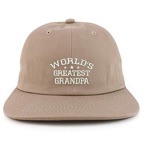 Trendy Apparel Shop World's Greatest Grandpa Low Profile Cotton Snapback Cap