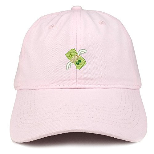 Trendy Apparel Shop Money Emoticon Embroidered Low Profile Brushed Cotton Cap