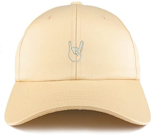 Trendy Apparel Shop Rock on Embroidered Structured Satin Adjustable Cap