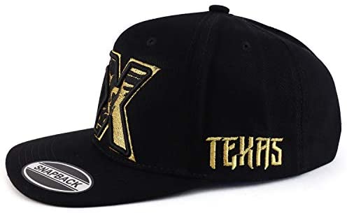 Trendy Apparel Shop TX Texas Bull Embroidered Flatbill Snapback Baseball Cap