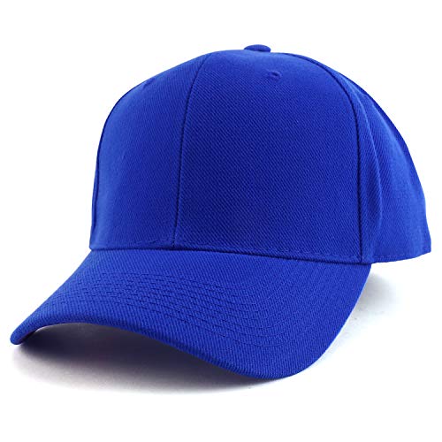 Trendy Apparel Shop Big Size Oversized Plain Structured Fitted Baseball Cap