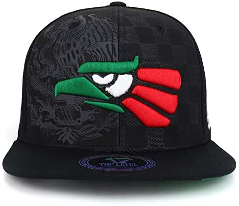 Trendy Apparel Shop Hecho en Mexico 3D Embroidery Leather Front Snapback Cap