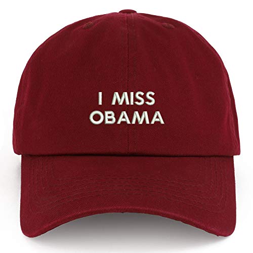 Trendy Apparel Shop XXL I Miss Obama Embroidered Unstructured Cotton Cap