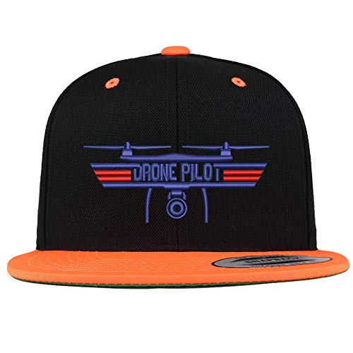 Trendy Apparel Shop Flexfit Drone Top Gun Pilot Embroidered Premium 2-Tone Flatbill Snapback Cap