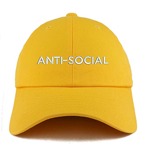 Trendy Apparel Shop Anti Social Solid Adjustable Unstructured Dad Hat