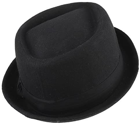Trendy Apparel Shop Cotton Wool Blend Upbrim Porkpie Fedora Hat