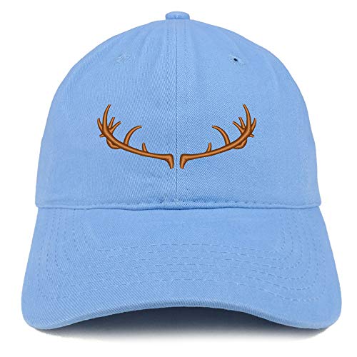 Trendy Apparel Shop Deer Horn Embroidered Brushed Cotton Cap