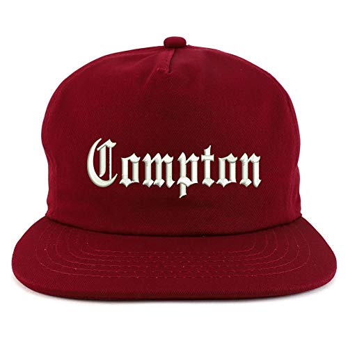 Trendy Apparel Shop Compton City Old English Unstructured 5 Panel Flatbill Cap
