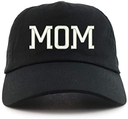Trendy Apparel Shop Mom Embroidered 5 Panel Unstructured Soft Crown Baseball Cap