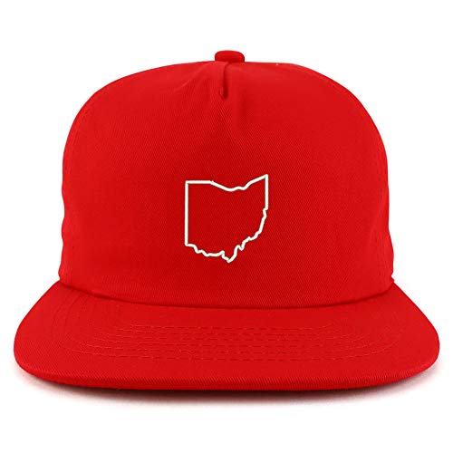 Trendy Apparel Shop Ohio State Outline Unstructured Flatbill Snapback Cap