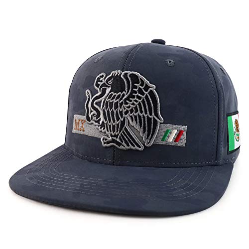 Trendy Apparel Shop Mexico Independence Eagle Snake Flatbill Snapback Ball Cap