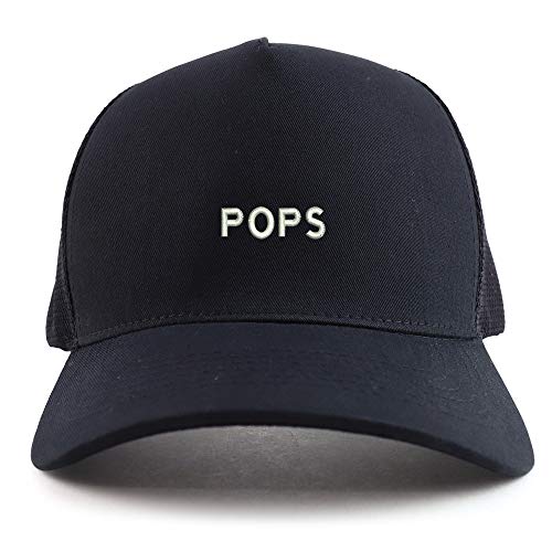 Trendy Apparel Shop Pops Embroidered Oversized 5 Panel XXL Trucker Mesh Cap