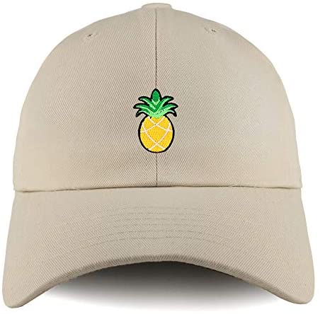 Trendy Apparel Shop Pineapple Patch Solid Cotton Unstructured Dad Hat