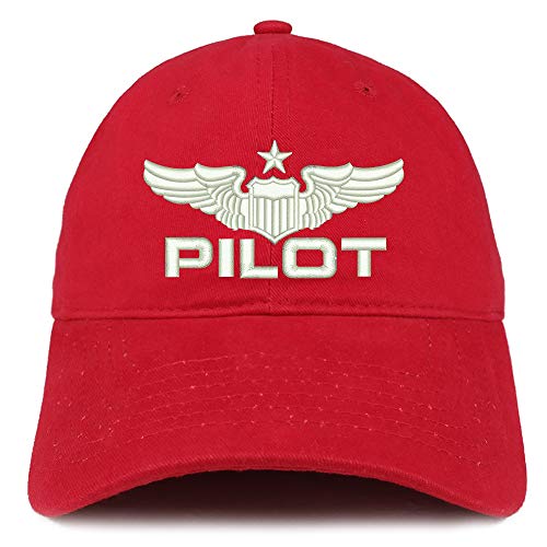 Trendy Apparel Shop Pilot White Embroidered Soft Crown Brushed Cotton Cap