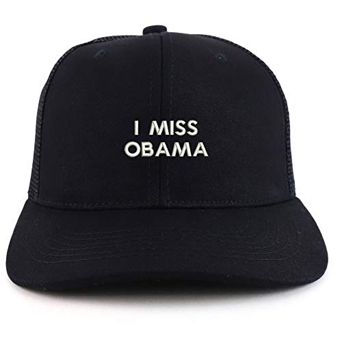 Trendy Apparel Shop I Miss Obama Cotton Two Tone Trucker Baseball Cap