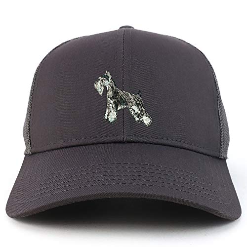 Trendy Apparel Shop Miniature Schnauzer Dog Structured High Profile Trucker Cap