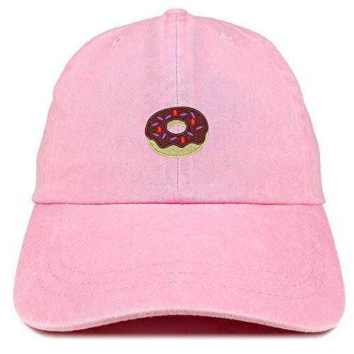 Trendy Apparel Shop Donut Embroidered Washed Cotton Adjustable Cap
