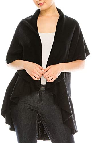 Trendy Apparel Shop Women's Multi-Use Soft Basic Cardigan Shawl Scarf Vest