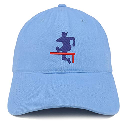 Trendy Apparel Shop Track Hurdler Embroidered Soft Crown 100% Brushed Cotton Cap