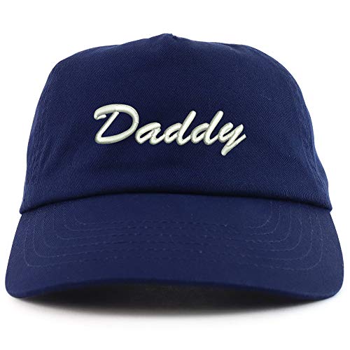 Trendy Apparel Shop Daddy Script Embroidered 5 Panel Unstructured Soft Crown Baseball Cap