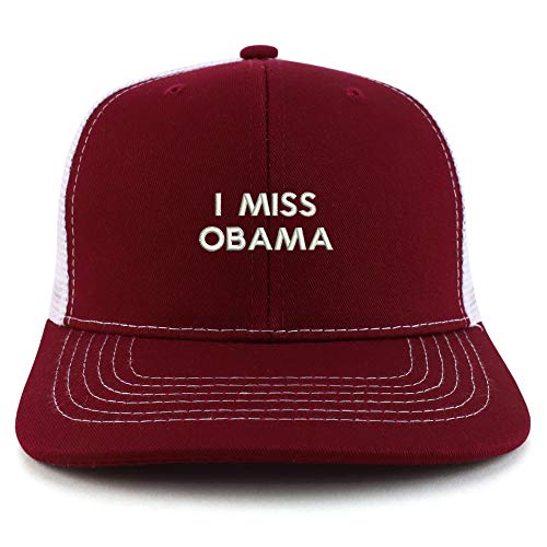 Trendy Apparel Shop I Miss Obama Cotton Two Tone Trucker Baseball Cap