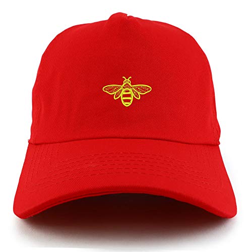 Trendy Apparel Shop Bee Embroidered Unstructured 5 Panel Dad Baseball Cap