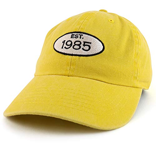 Trendy Apparel Shop 35th Birthday Established 1986 Washed Cotton Adjustable Cap