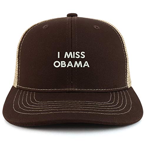 Trendy Apparel Shop I Miss Obama Cotton Two Tone Trucker Baseball Cap
