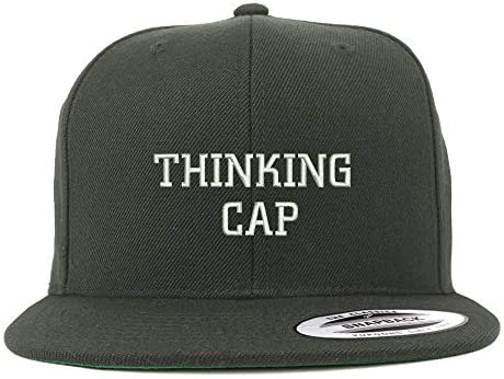 Trendy Apparel Shop Flexfit XXL Thinking Cap Embroidered Structured Flatbill Snapback Cap