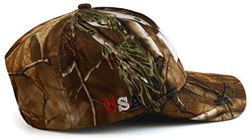 Trendy Apparel Shop MAGA Embroidered USA Flag Side Structured Baseball Cap