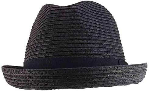 Trendy Apparel Shop Men's Toyo Paper Braid Upturn Brim Summer Fedora Hat
