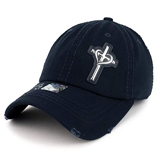 Trendy Apparel Shop Cross High Frequency Patch God is Love Women's Baseball Cap