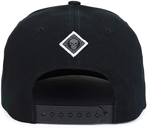 Trendy Apparel Shop Rubber Three Skulls 5 Panel Flatbill Snapback Cap