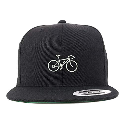 Trendy Apparel Shop Mountain Bike Embroidered Flat Bill Snapback Cap