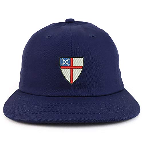 Trendy Apparel Shop Episcopal Shield Embroidered Low Profile Cotton Snapback Cap